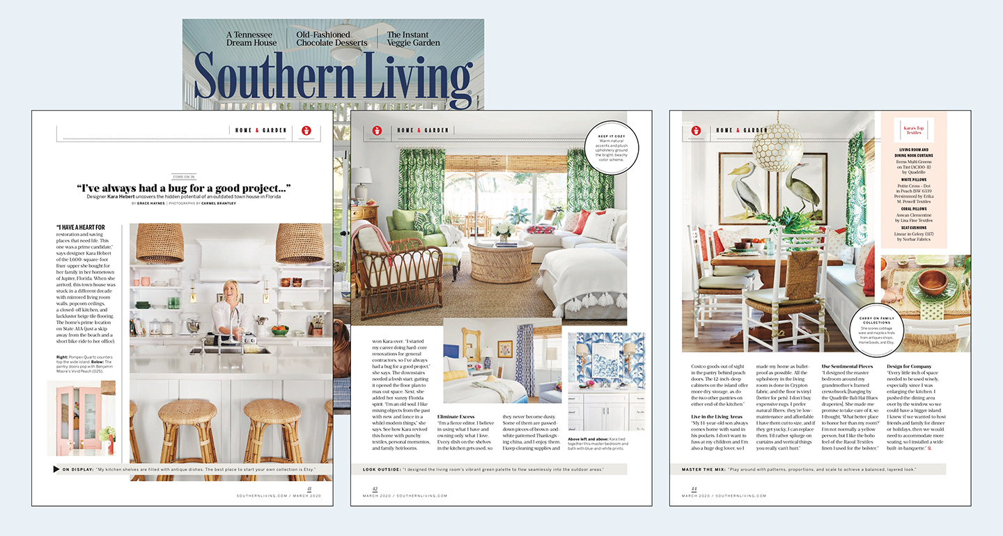 Southern Living Magazine interior design feature
